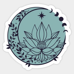 Lotus Moon Sticker